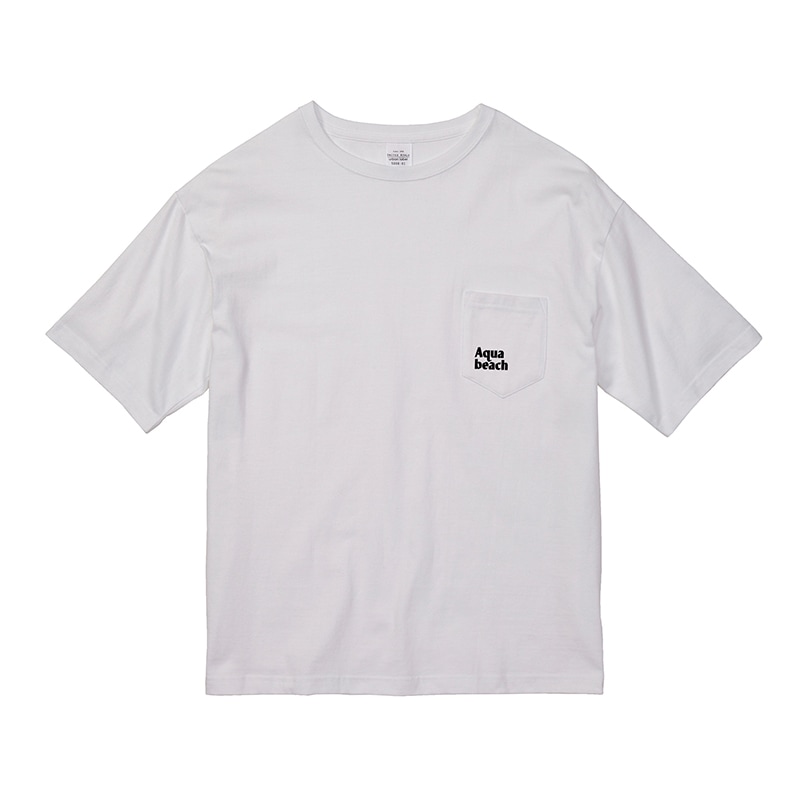 Aquabeach ビッグシルエット Tシャツ ポケット付 ワンポイントプリント