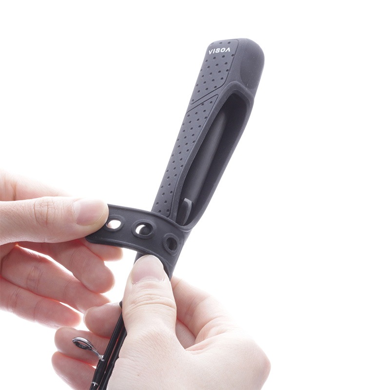 シリコーン ティップカバー ブラック ロッド ティップガード 釣り シリコン フィッシング  ハード 伸縮バンド式 穂先保護 折れ防止 アジング エギング 持ち運び 車 収納 UA22 ビソア VISOA 槌屋ヤック 取り寄せ商品