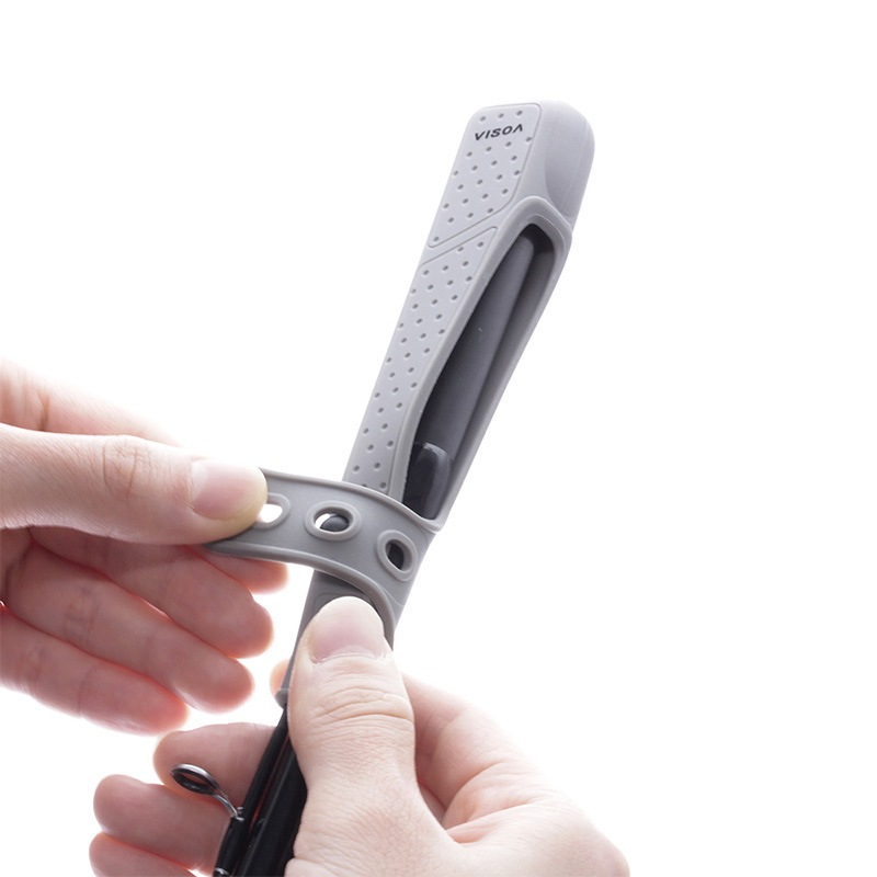 シリコーン ティップカバー グレー ロッド ティップガード 釣り シリコン フィッシング  ハード 伸縮バンド式 穂先保護 折れ防止 アジング エギング 持ち運び 車 収納 UA23 ビソア VISOA 槌屋ヤック 取り寄せ商品