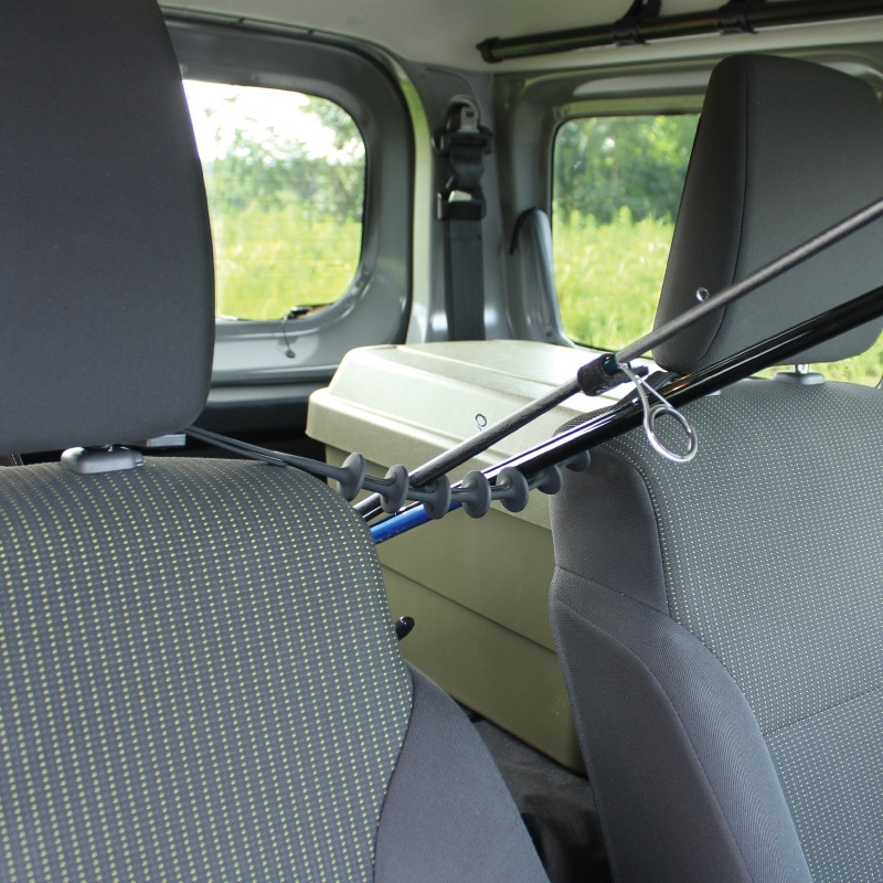 ロッドスポット ロッドホルダー 釣り 車載 ヘッドレスト 釣り竿 収納 車内 ロッド収納 シリコーン ラバー 伸縮 調整 簡単取付 SUV 軽自動車 ミニバン 対応 40~80cm UA13 VISOA ビソア 槌屋ヤック 取り寄せ商品