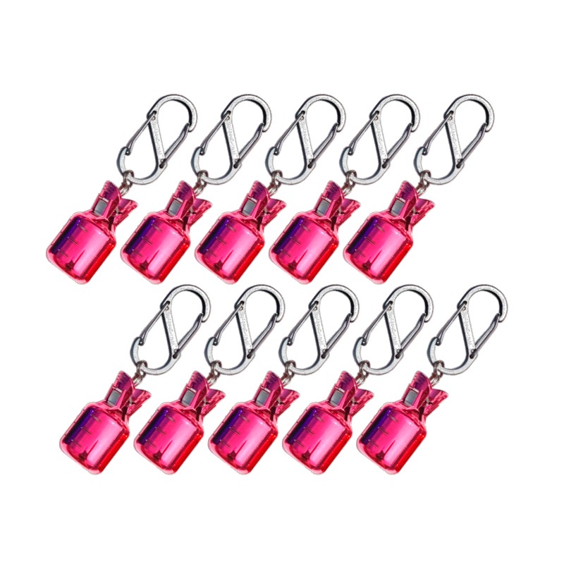 イカラビーナ メタルカラー Lサイズ 10個セット カラビナ付 エギケース