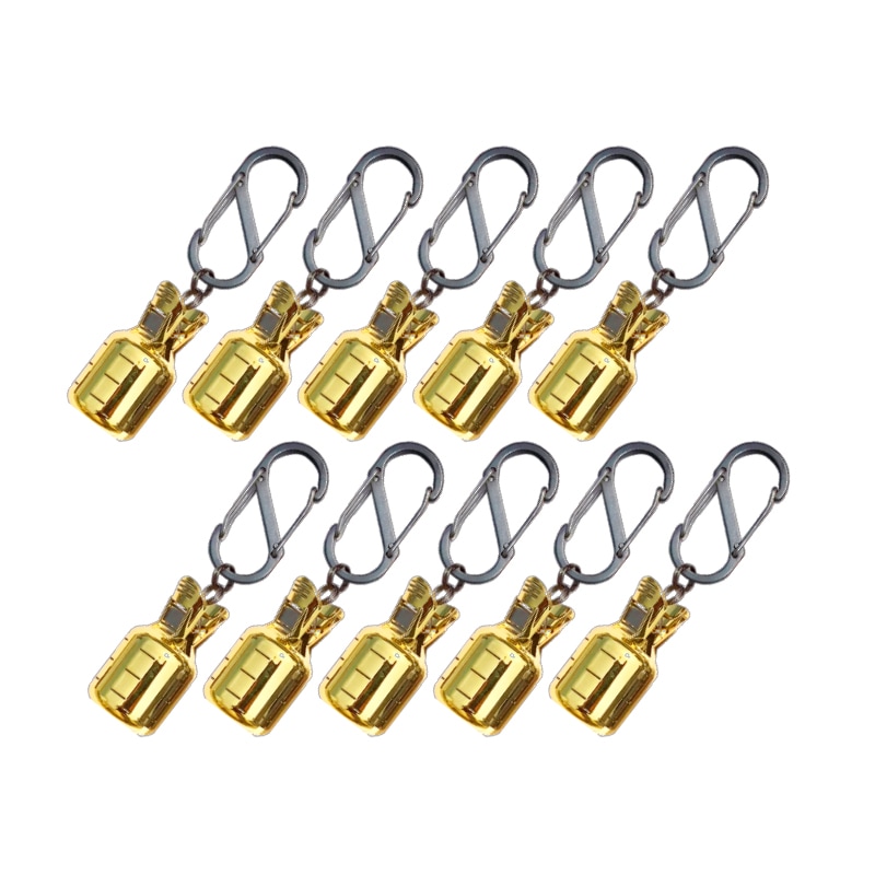 イカラビーナ メタルカラー Lサイズ 10個セット カラビナ付 エギケース 釣り エギホルダー エギ針カバー アオリイカ エギング ナカジマ