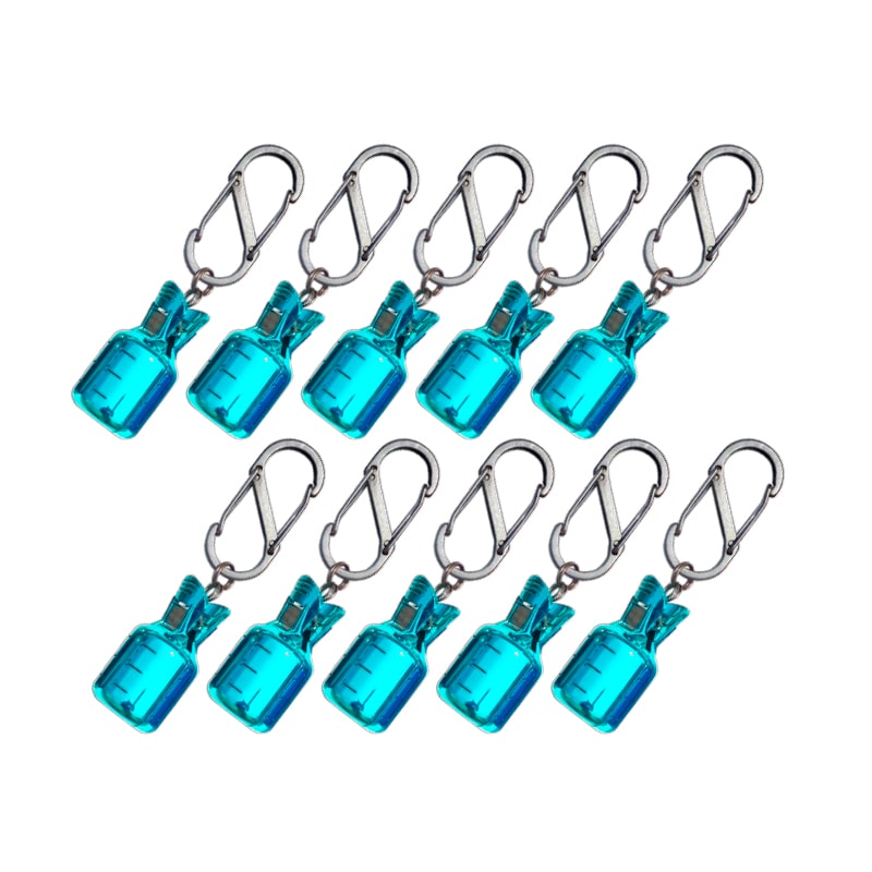 イカラビーナ メタルカラー Lサイズ 10個セット カラビナ付 エギケース 釣り エギホルダー エギ針カバー アオリイカ エギング ナカジマ