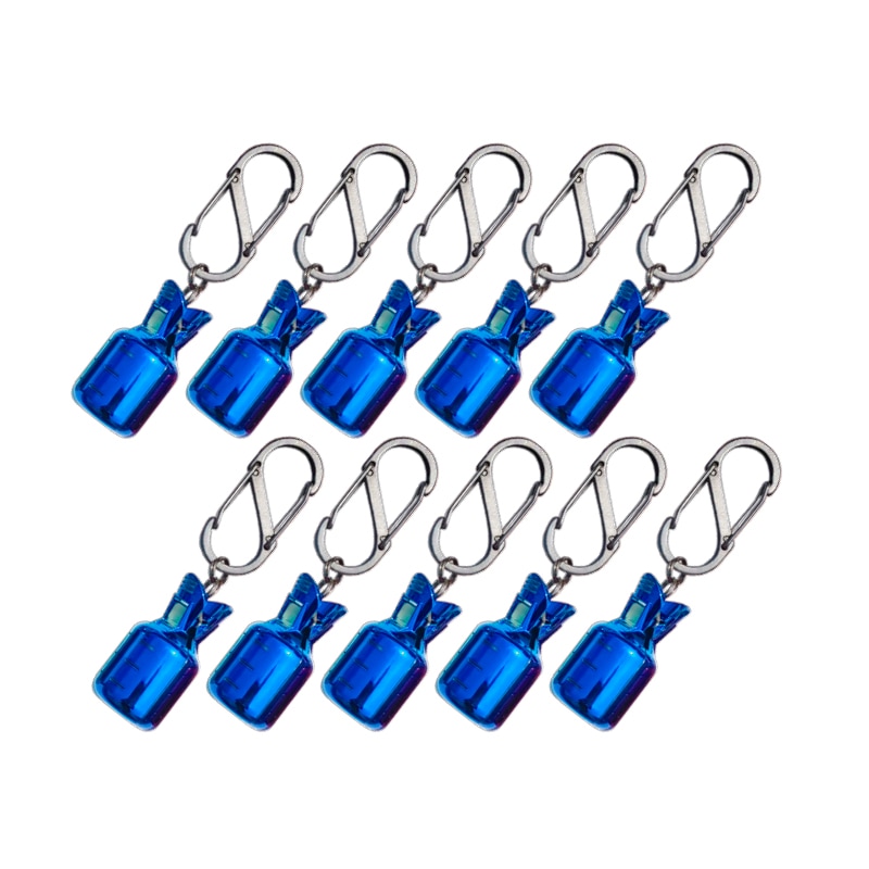 イカラビーナ メタルカラー Lサイズ 10個セット カラビナ付 エギケース 釣り エギホルダー エギ針カバー アオリイカ エギング ナカジマ