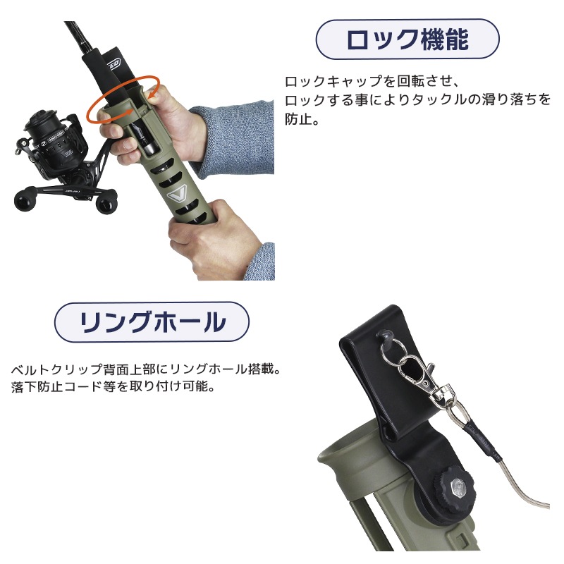ターンロックロッドホルスター VC305BC 釣り 全長240mm 対応ロッド径37.5mmまで PROX ロッドホルダー VICEO