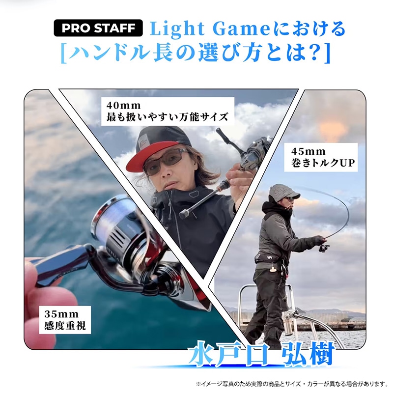 ゴメクサス ライトゲーム リール ハンドル 45mm CraftFin クラフト