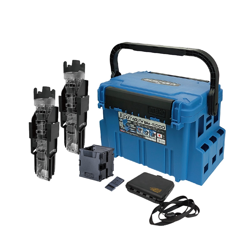 メイホウ バケットマウス BM-5000 ブルー + ロッドスタンド2本 +