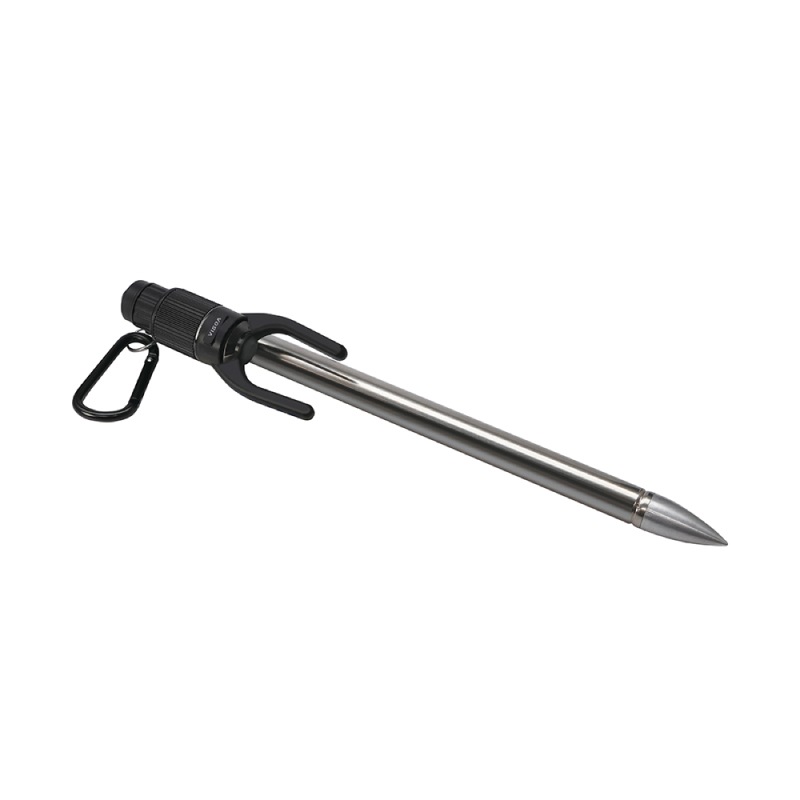 ライティングロッドスタンド 光る 竿立て 釣り 砂浜 コンパクト 持ち運び カラビナ付 ブルーLED ナイトサーフ ロッドホルダー 約900mm 収納約290mm LR44対応 U35 VISOA ビソア 槌屋ヤック 取り寄せ商品