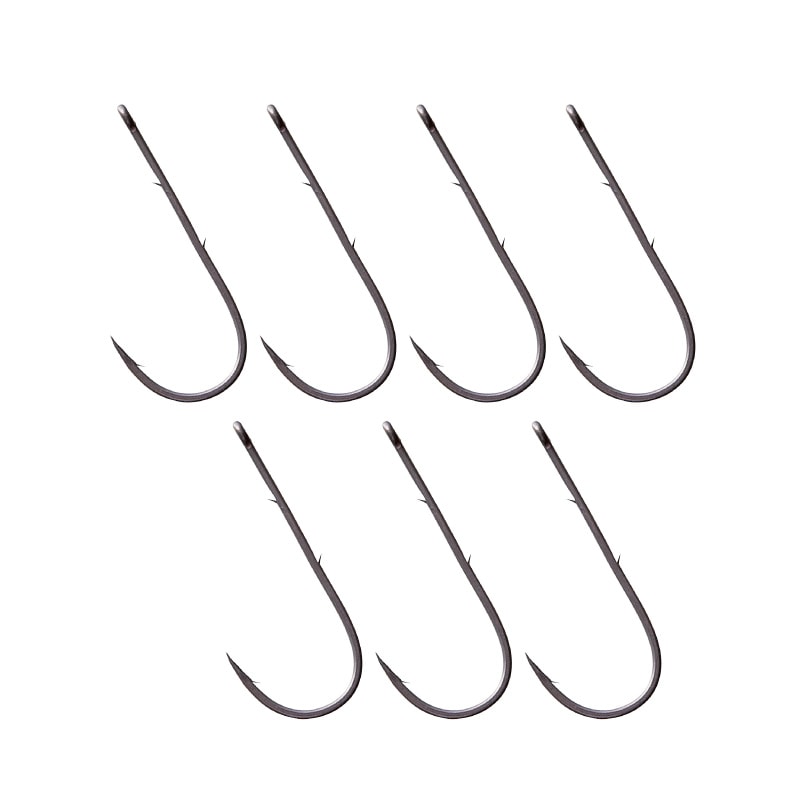 釣り針 ケン付タチウオ ST-Rワイド ナノスムースコート 7本入 平打 2本ケン付 管付 デカケン 釣り がまかつ