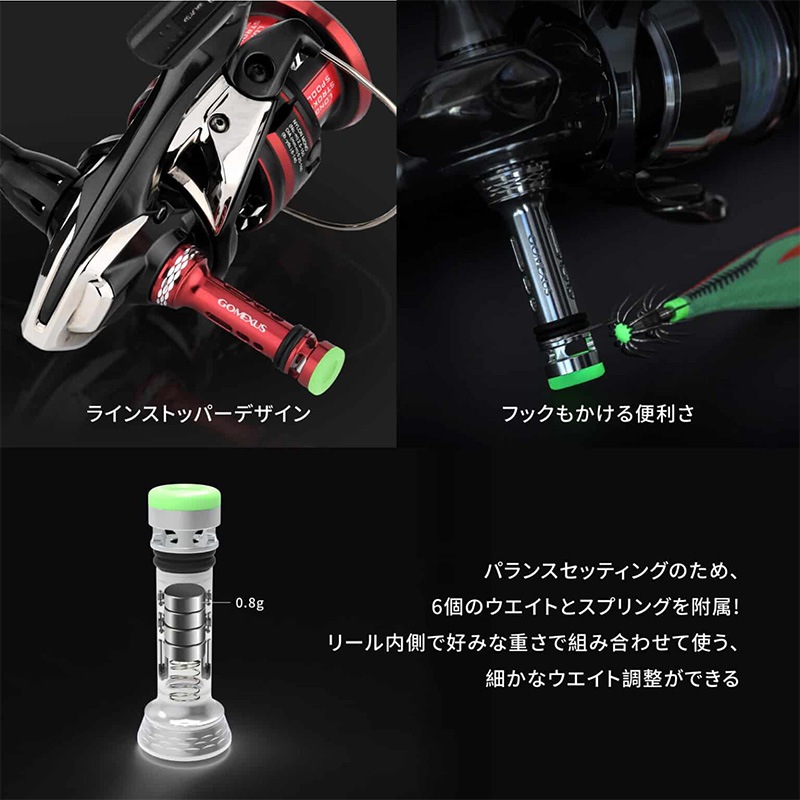ゴメクサス リールスタンド R4 S050BK ブラック フックキーパー付 先端