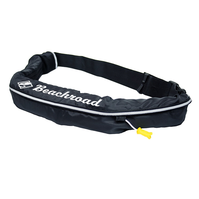 ライフジャケット 手動膨張式 桜マーク タイプA 国土交通省認定 小型船舶対応 ベルト式 WR-3型 検定品 腰巻き  救命胴衣 オリジナルプリント Beachroad ロゴ大 wr3br101 オーシャン 津波対策 釣り