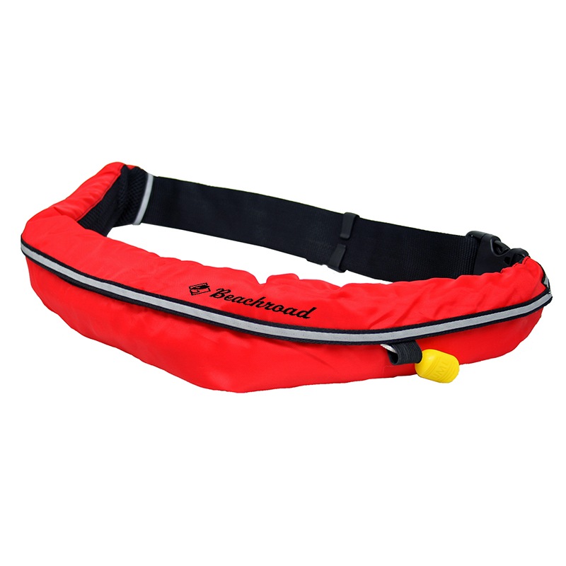 ライフジャケット 手動膨張式 桜マーク付 タイプA ベルト式 WR-3型 MI 国交省認定品検定品 釣り オリジナルプリント Beachroad ロゴ小 wr3br102 オーシャン 津波対策