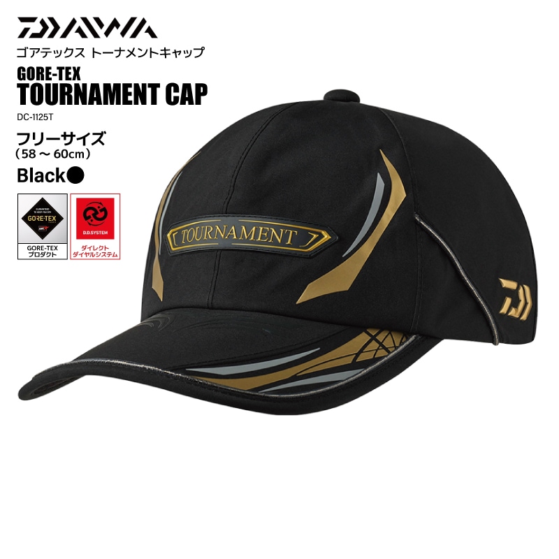 【DAIWA×NEW ERA】GORE-TEX キャップ ブラック ダイワ DC-1824W GORE-TEX タフキャップ フリー ブラック - 釣具