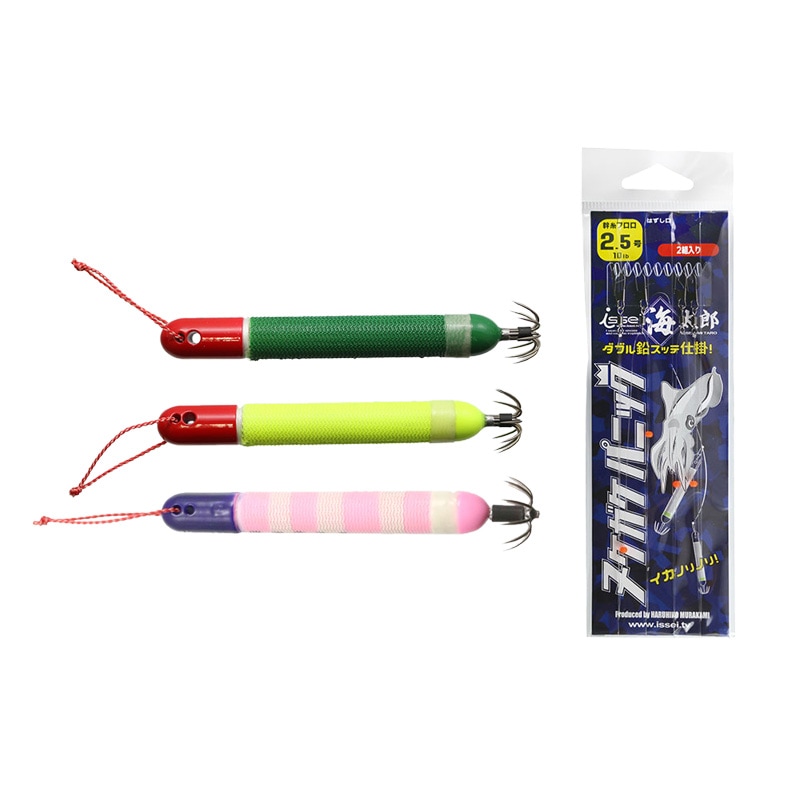 【メール便無料】 ヌケガケスッテ 12号 3個 + 仕掛け 2.5号1個付 4点セットト ピンズ・ピンバッジ・缶バッジ