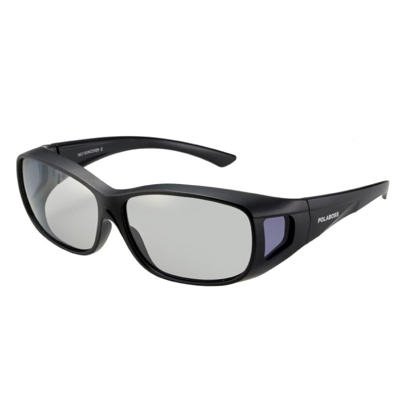 冒険王 ネオサンカバー2 偏光サングラス オーバーグラス 布袋+メガネ拭き付 UVカット ブルーライトカット 偏光度99%以上 釣り アウトドア