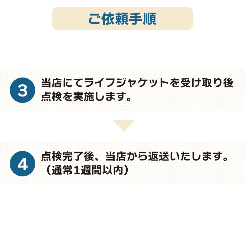 ライフジャケット 定期点検 1着