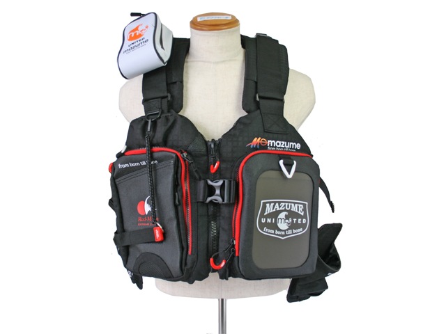 ライフジャケット フィッシング用フローティングベスト レッドムーンライフベスト ロックショアスペシャル MZLJ-309 釣り ブラック MAZUME マズメ