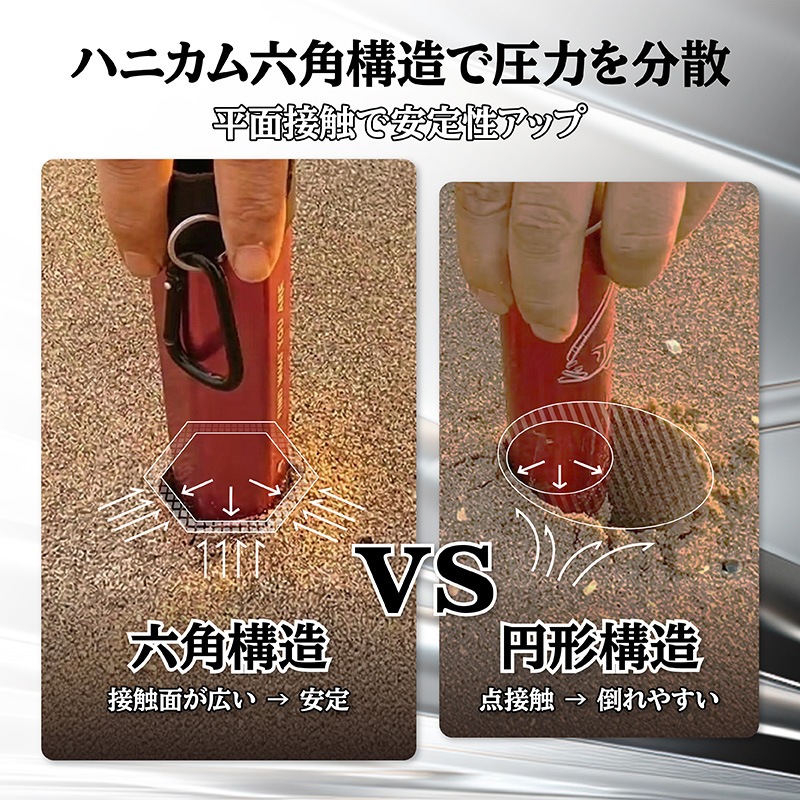 ゴメクサス サーフスタンド レッド スマホスタンド搭載 ロッドスタンド 航空アルミニウム合金 + シリコン 軽量 Z5ZCG330RD 釣り具 GOMEXUS