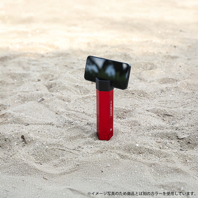 ゴメクサス サーフスタンド ガンメタ スマホスタンド搭載 ロッドスタンド 航空アルミニウム合金 + シリコン 軽量 Z5ZCG330SK 釣り具 GOMEXUS