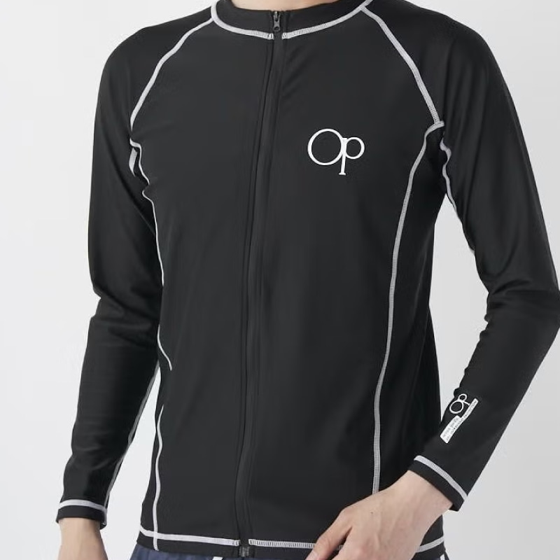 ラッシュガード メンズ 長袖 胸ワンポイントOPロゴ BLK ブラック 釣り UVカット 日焼け対策 海 海水浴 プール アウトドア キャンプ 513481 ocean pacific