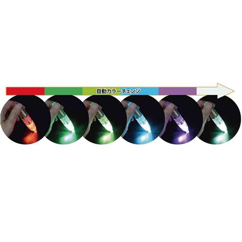 LED 水中集魚ライト クアトロ カラーチェンジタイプ 直径20mm×長さ101mm 耐水圧1000m 電池別売 船釣り 堤防釣り LUMICA
