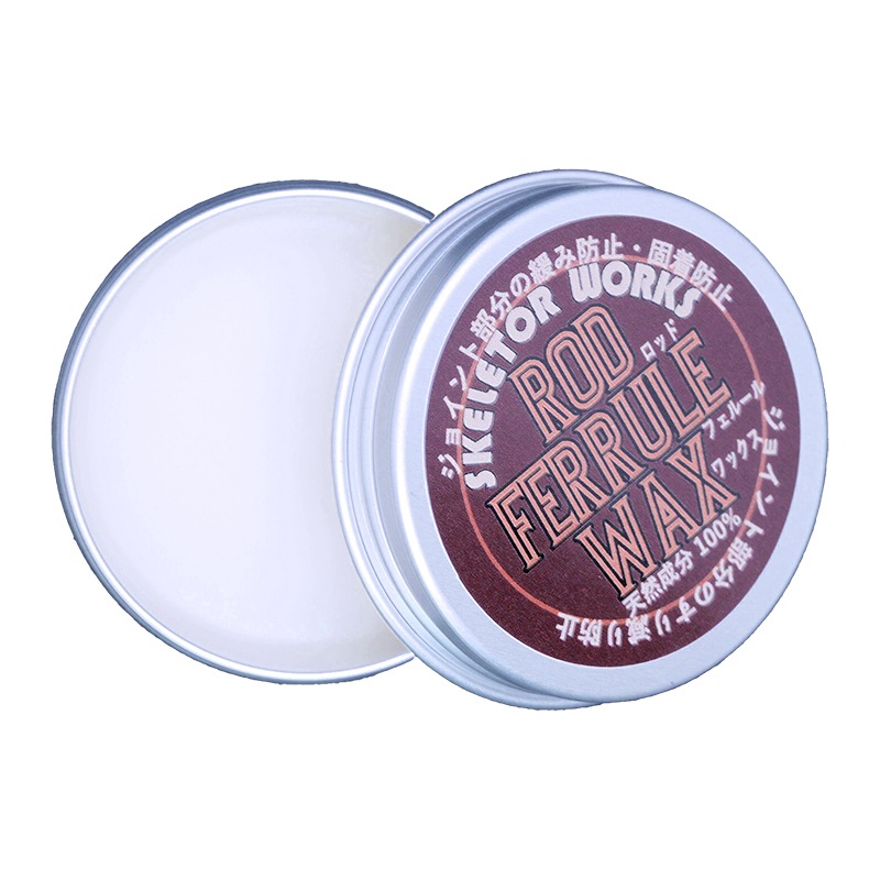 ロッドフェルールワックス 10g 缶入り 天然成分100% ワックス 釣り竿 メンテナンス ロッド 固着防止 つや出し 撥水効果 フィッシング スケルターワークス