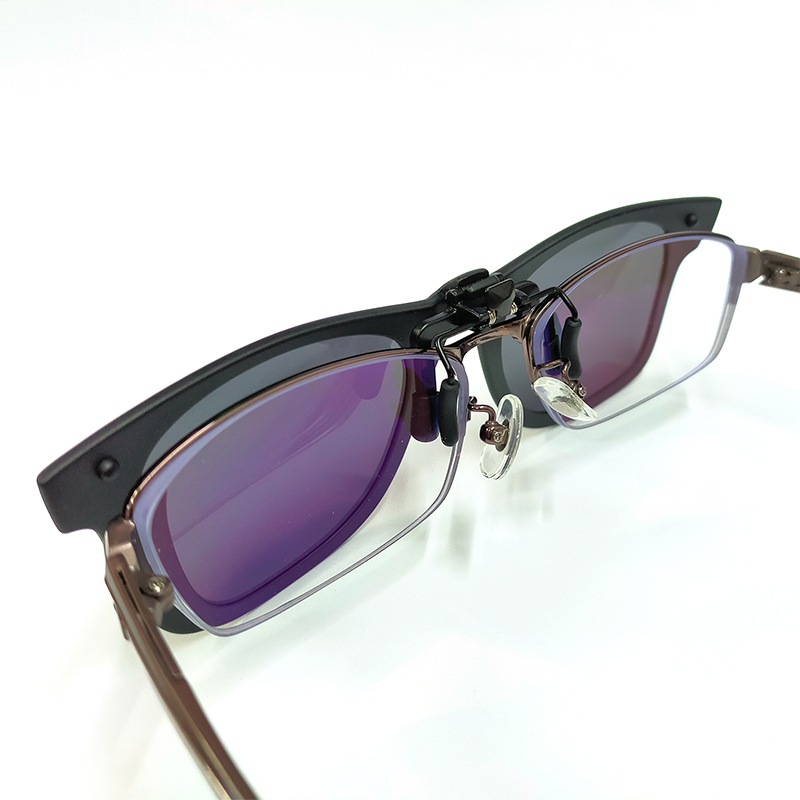 偏光サングラス クリップ式 クリップオングラス メガネ拭き付 FIVE STAR