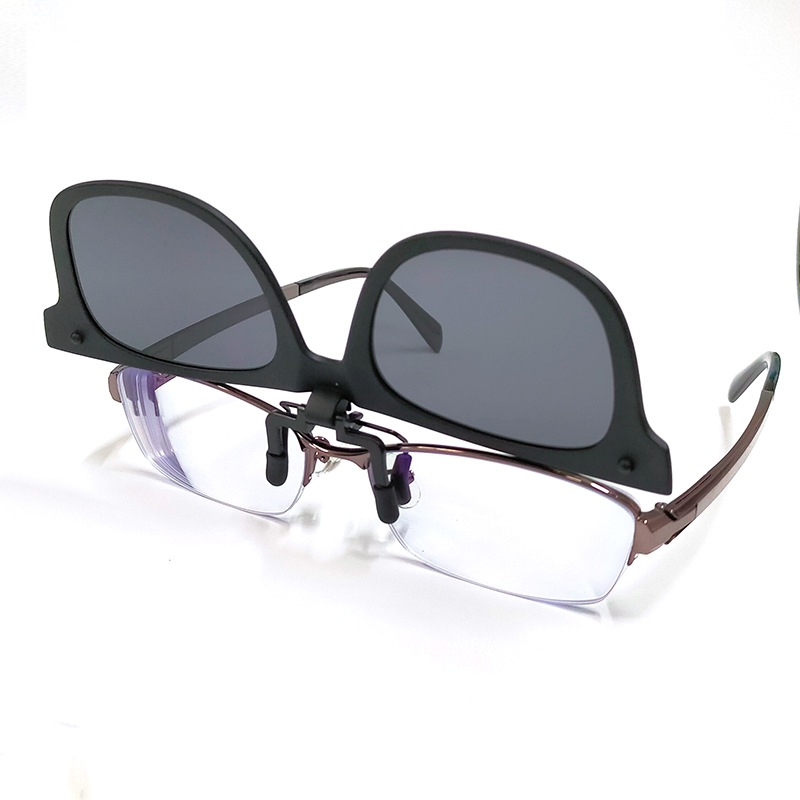 偏光サングラス クリップ式 クリップオングラス メガネ拭き付 FIVE STAR