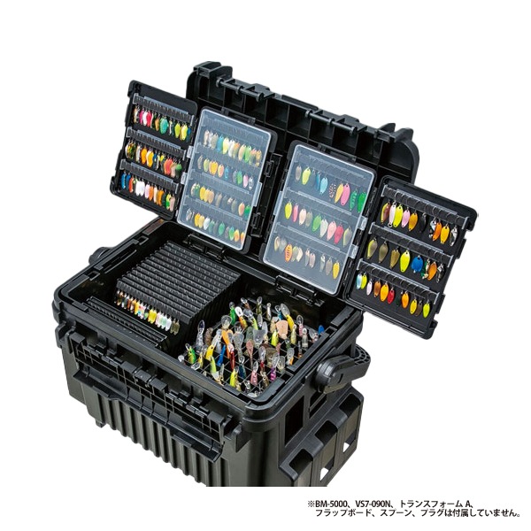 メイホウ プラグハウス ブラック 釣り 208×161×42mm 最大80個収納可 トランスフォームA VS-7090A のトレイにジャストフィット エリアトラウト MEIHO 明邦