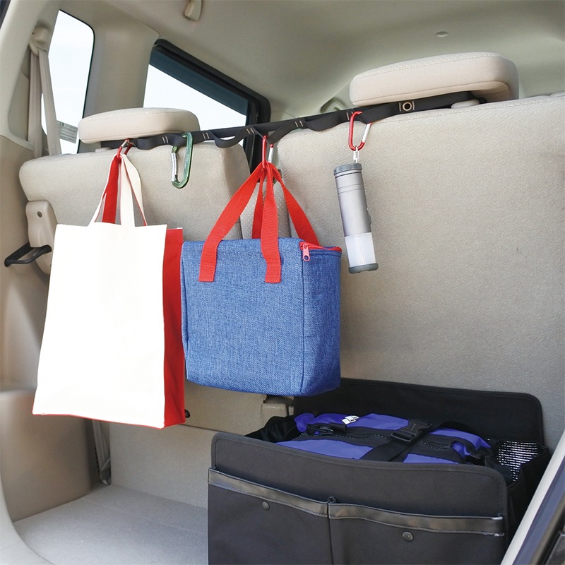 ハンギングベルト 天井 吊り下げ 収納 車 カー用品 アクセサリ 車内収納 ヘッドレスト シートバック ハンガー ホルダー アシストグリップ デイジーチェーン 釣り具収納 RV70 VISOA ビソア 槌屋ヤック 取り寄せ商品