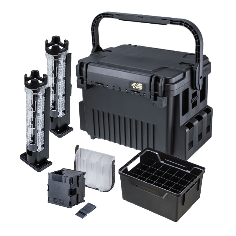 メイホウ ランガンシステムボックス VS-7095N 釣り ブラック ロッド