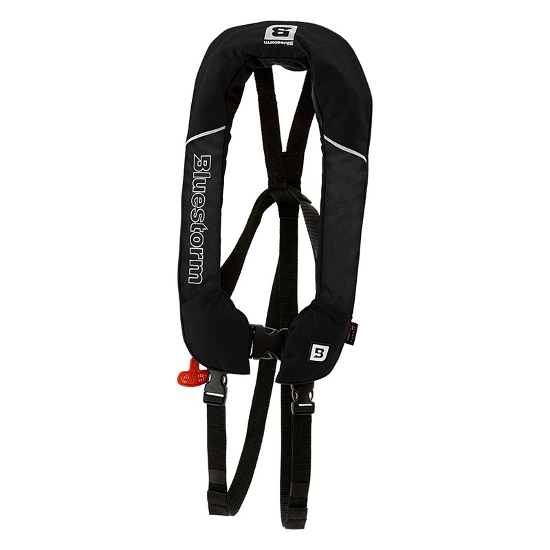 ライフジャケット 子供用 桜マーク付き ブルーストーム 自動膨張式 タイプA 救命胴衣 小児用 釣り BSJ-8420RS 2.0 カイ 海 川遊び 堤防 船 サスペンダータイプ コーデュラ 15-40kg未満 ウエスト 45-90cm 高階救命器具