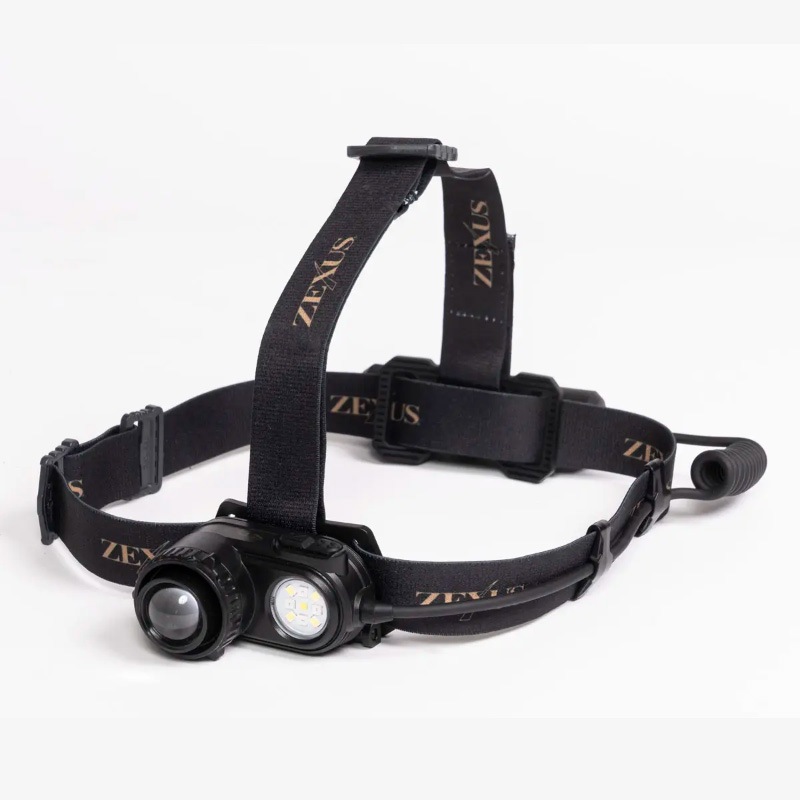 ZX-R740 LEDヘッドライト ZEXUS 充電式 1300ルーメン 高輝度 フォーカスコントロール 赤色LED 防水 IPX4 釣り ヘッドライト ナイトゲーム 夜釣り 登山 アウトドア フラッグシップモデル ゼクサス