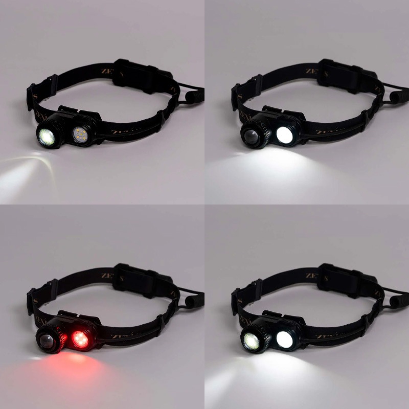 ZX-R740 LEDヘッドライト ZEXUS 充電式 1300ルーメン 高輝度 フォーカスコントロール 赤色LED 防水 IPX4 釣り ヘッドライト ナイトゲーム 夜釣り 登山 アウトドア フラッグシップモデル ゼクサス