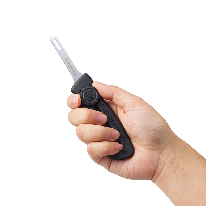 シマノ セフィア スライド イカシメ CT-202I ブラック 釣り スリットブレード コンパクト ステンレス クイッドブレード イカ締め ナイフ エギング フィッシング