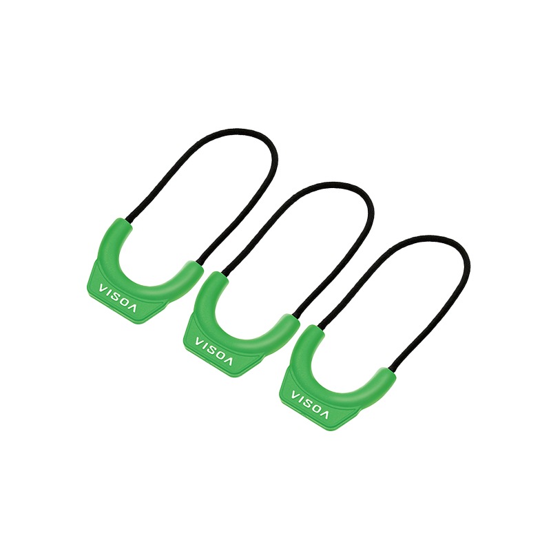 ジッパープル ジッパータブ グリーンチャート 3個入 ファスナー引き手 交換 後付け 開閉スムーズ 滑りにくい エラストマー アウトドア 釣り テント バッグ バッカン UA27 VISOA ビソア 槌屋ヤック 取り寄せ商品