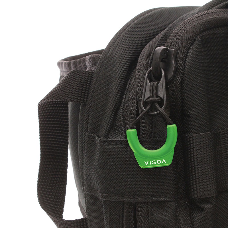 ジッパープル ジッパータブ グリーンチャート 3個入 ファスナー引き手 交換 後付け 開閉スムーズ 滑りにくい エラストマー アウトドア 釣り テント バッグ バッカン UA27 VISOA ビソア 槌屋ヤック 取り寄せ商品