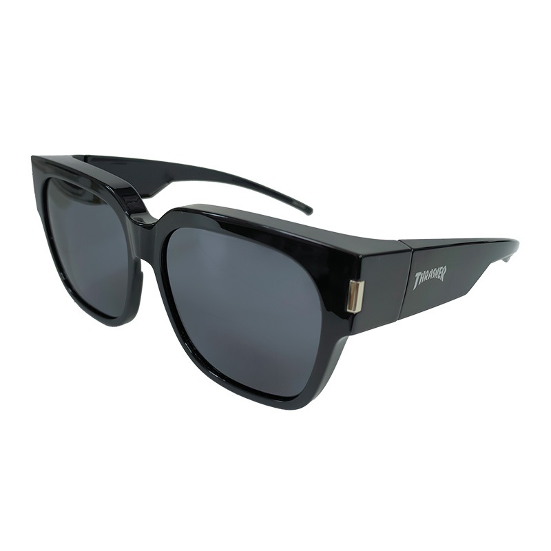 THRASHER スラッシャー オーバー偏光サングラス LEAP リープ 775 オーバーグラス UVカット 釣り ドライブ アウトドア メンズ レディース メガネの上から装着OK 布袋付 偏光レンズ ウェリントン ユニセックス GLASSART