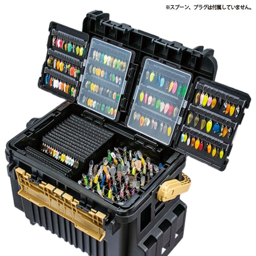 メイホウ ランガンシステムボックス VS-7090A ブラック×オーカー トランスフォームA標準装備 フラップボード + プラグハウス 3点セット 明邦 釣り MEIHO