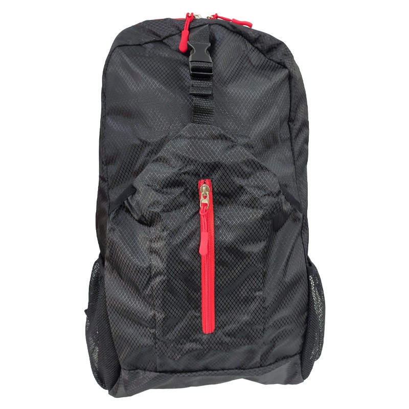 折りたたみ リュック 軽量 丈夫 止水ファスナー 撥水 折り畳みリュックサック 超コンパクト 220g エコバッグ メンズ レディース 登山 釣り アウトドア 旅行 防災 サブバッグ BG-4201 ブラック ファインジャパン