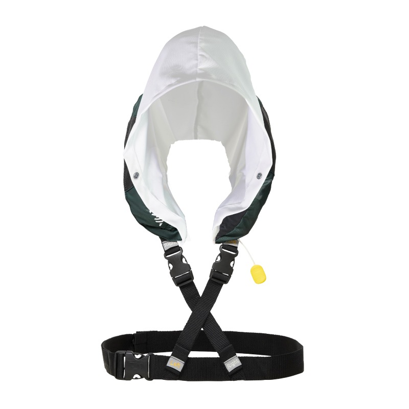 ダイワ ライフジャケット 手動膨張式 ネックタイプ DF-2520FD 桜マーク付 タイプG 国交省認定 釣り フード付 フーディー 熱中症対策 UPF50+ ブラック 軽量 コンパクト 救命胴衣 フローティングベスト 検定品