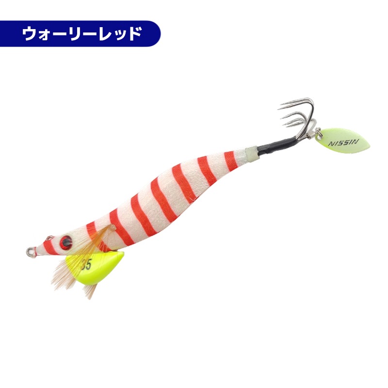 NISSIN タコエギ 35g 下地グロー ダブルアイ ダブルホールドフック装備