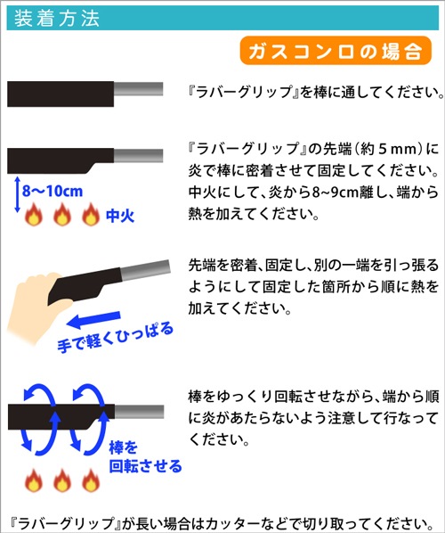 ミリオン 熱収縮　ラバーグリップ・スーパー　内径35mm×厚さ0.5mm　長さ80cm　共和