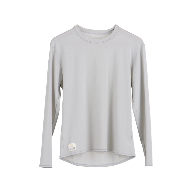 アクアビーチセール メンズ 長袖プルオーバーTシャツ 釣り アクアホール 241880 水陸両用 UVカッ ト 撥水 吸水速乾 ラッシュガード アウトドア キャンプ 水遊び FOOTMARK NATURAL