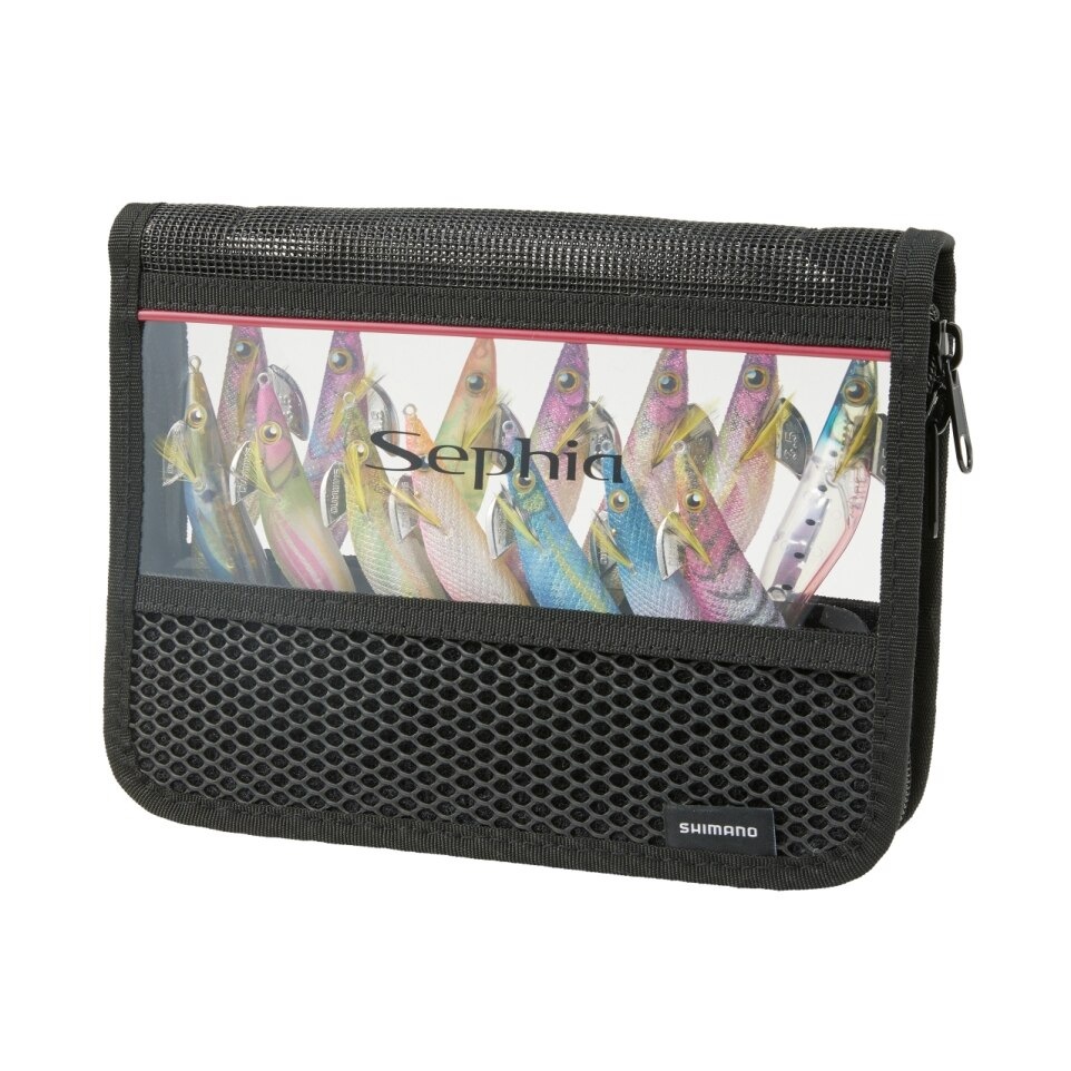 シマノ セフィア ドライメッシュホルダー  ブラック Lサイズ BP-222W 釣り 4.5×25×18cm 18本収納 エギング エギケース  収納 エギストッカー フィッシング
