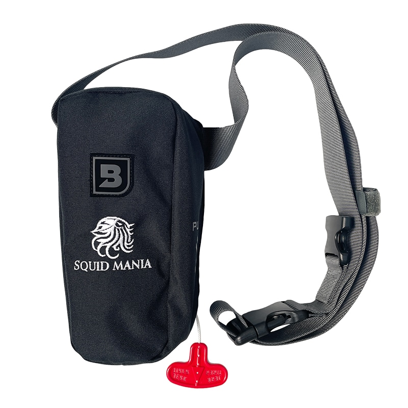 ライフジャケット 手動膨張式 桜マーク タイプA 釣り サイドウエストベルトタイプ Re カリフウエスト ラヴァブラック BSJ-7300RS 検定品 SQUIDMANIA×Bluestorm