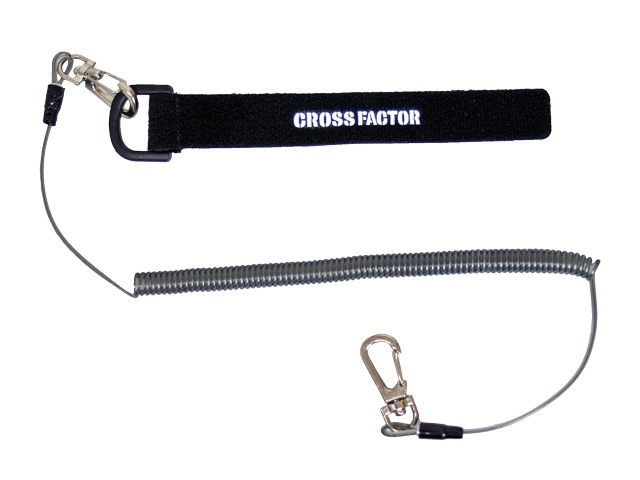 スパイラルロープM 尻手ベルト付 ANP715 釣り ロープ最大伸長約120cm クロスファクター