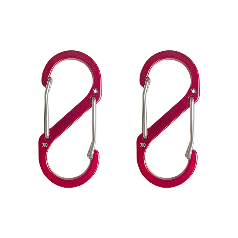 カラビナ ダブル M 2個入 KP-517 51×22×4mm 釣り 小物 鍵専用 WAVE