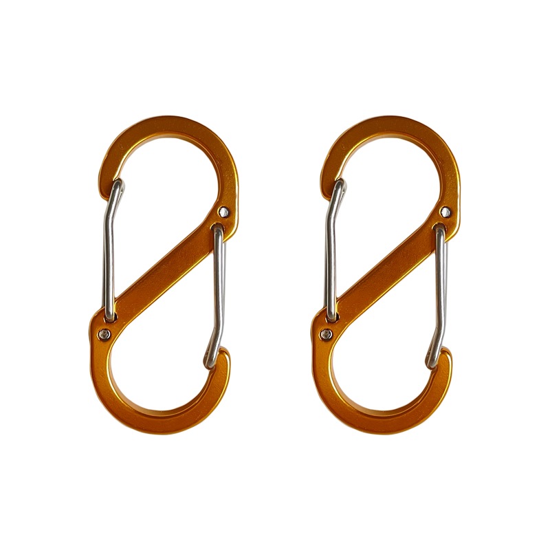 カラビナ ダブル M 2個入 KP-517 51×22×4mm 釣り 小物 鍵専用 WAVE