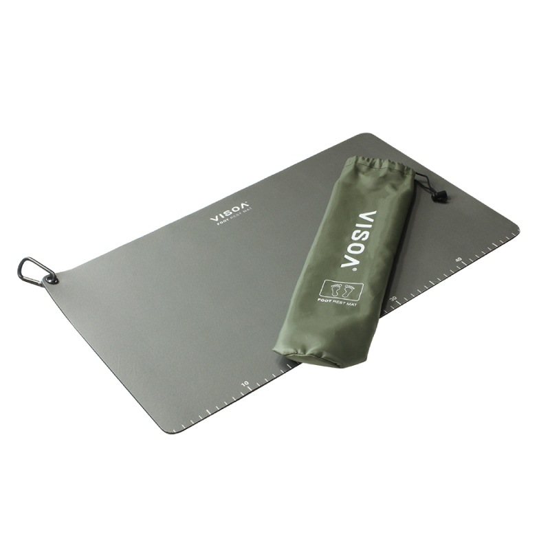 足マット 着替え用足置きソフトマット カラビナ付 釣り 珪藻土入り 収納袋付 メジャー付 裏面ラバーマット 吸水 コンパクト クッション性 持ち運び オリーブドラブ UA25 VISOA ビソア 槌屋ヤック 取り寄せ商品